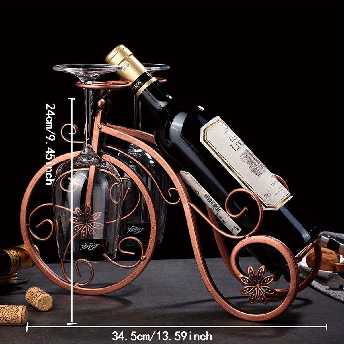 Portabotellas de vino con forma de bicicleta – Para un gusto refinado