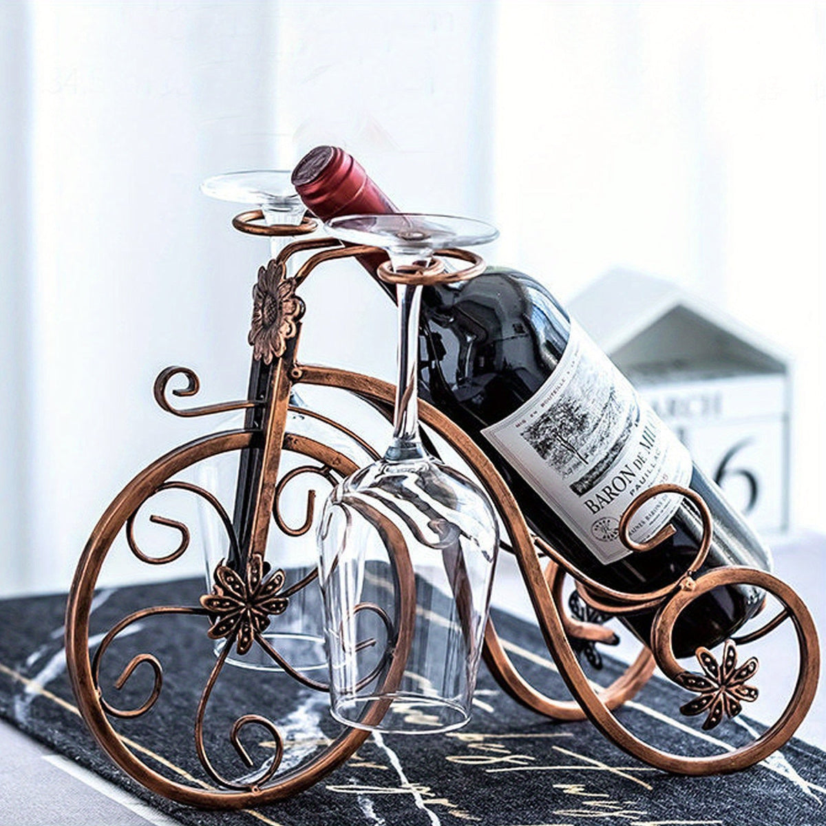 Portabotellas de vino con forma de bicicleta – Para un gusto refinado