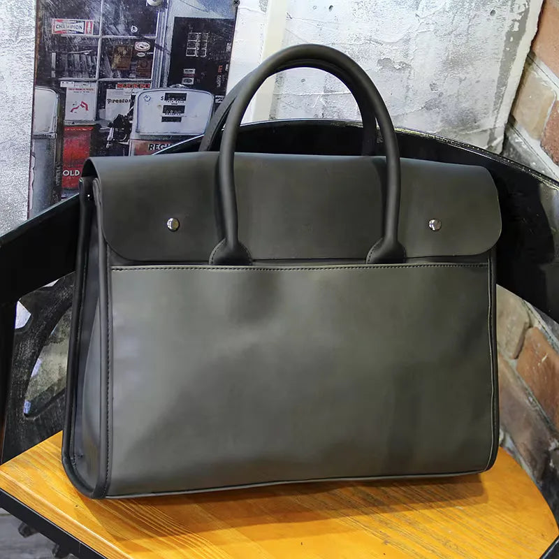 Laptop bag with flap and double handles