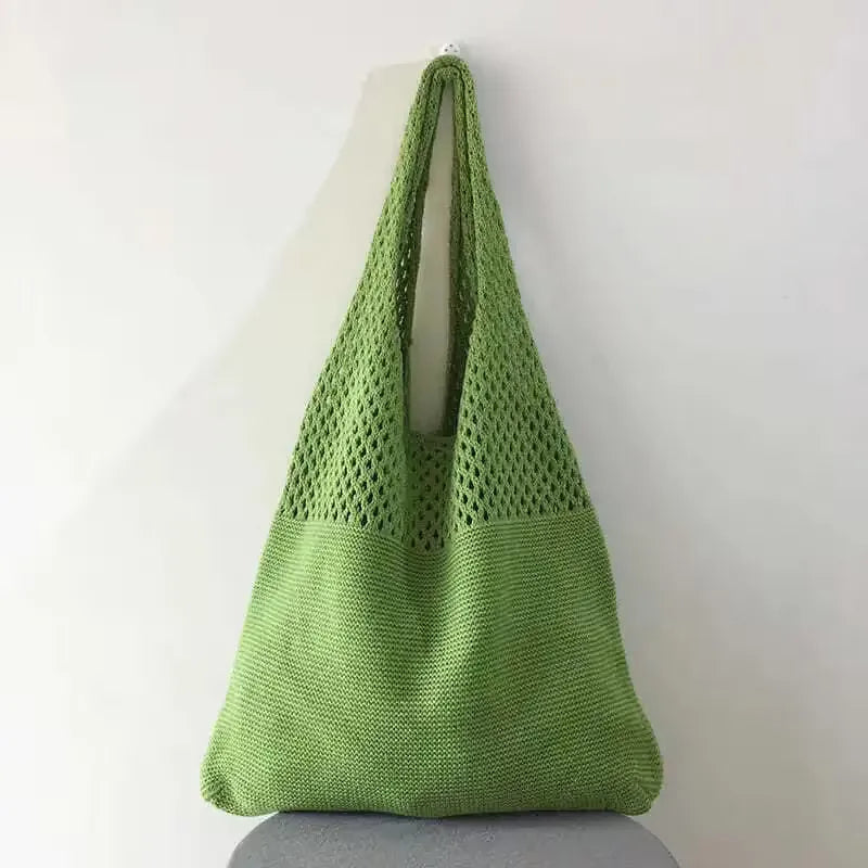 Sac de courses avec motif crochet ajouré