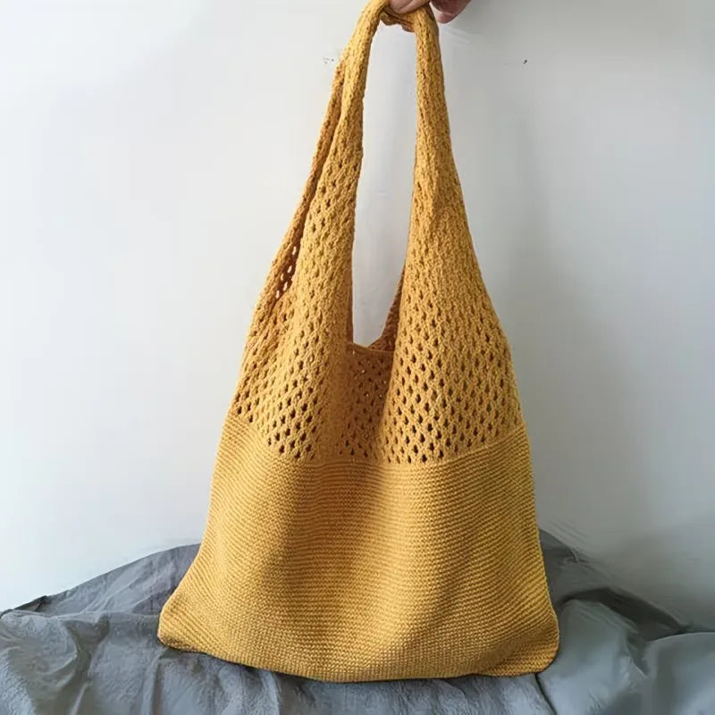 Sac de courses avec motif crochet ajouré