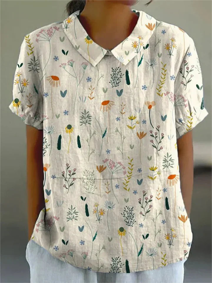 Antonella – Romantic Wildflower Women's Blouse