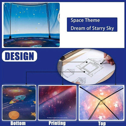 Tente de jeu escamotable Galaxy Explorer - Thème spatial, pour l’intérieur et l’extérieur