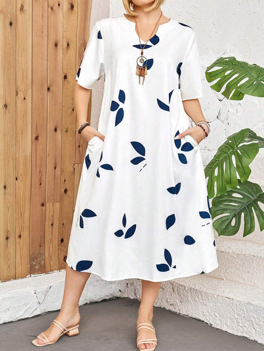 Elowen – Elegantes Midikleid mit einzigartigem Druck