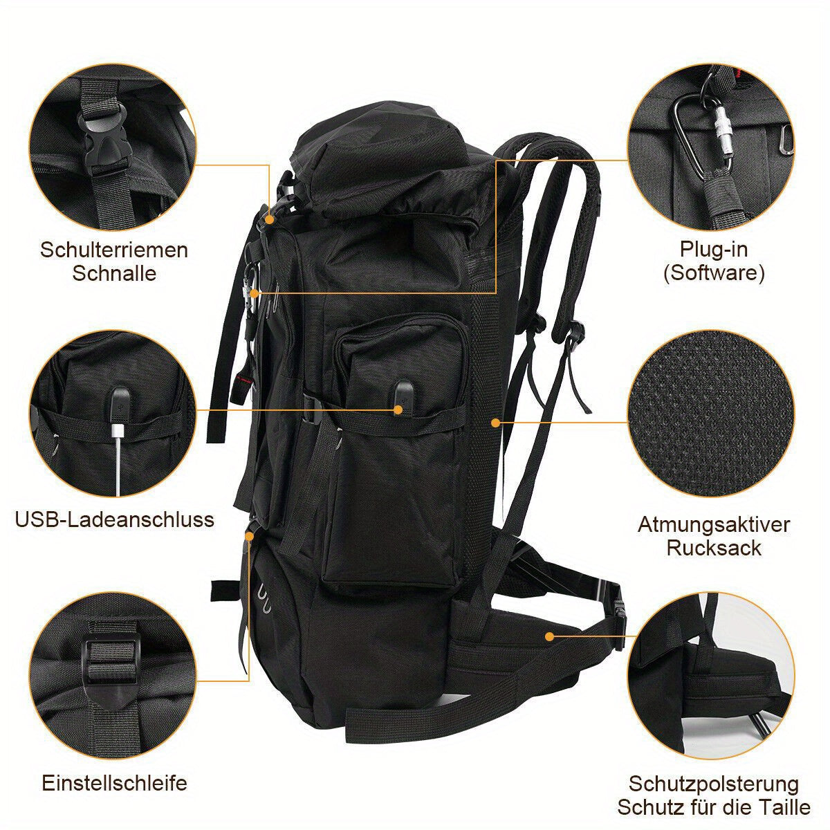 Sac à dos de randonnée Explorer 80L – robuste et polyvalent