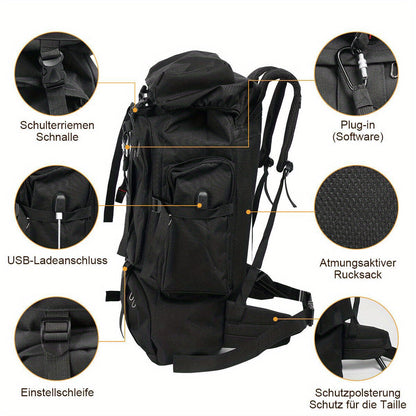 Sac à dos de randonnée Explorer 80L – robuste et polyvalent