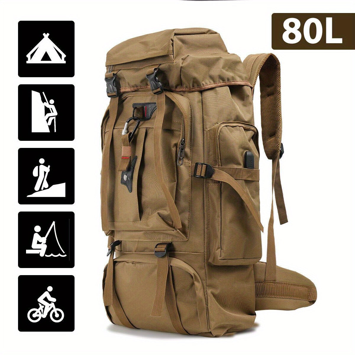 Sac à dos de randonnée Explorer 80L – robuste et polyvalent