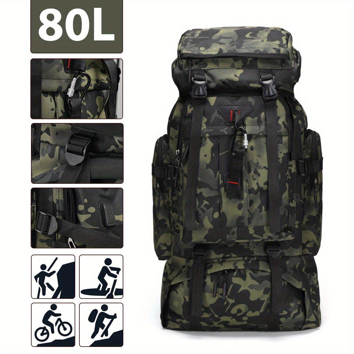 Sac à dos de randonnée Explorer 80L – robuste et polyvalent