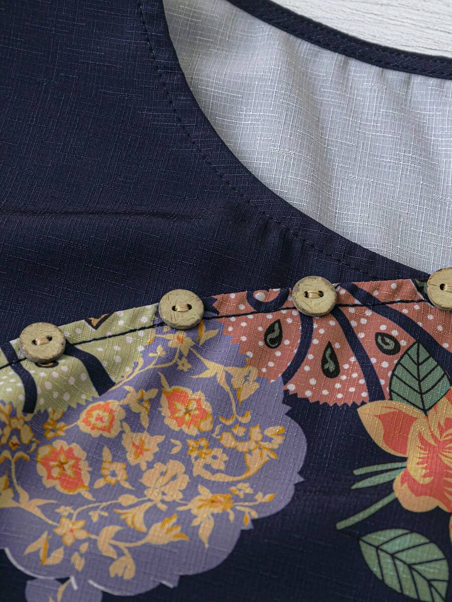 Rosana – Stylish Short Sleeve Shirt with Floral Pattern