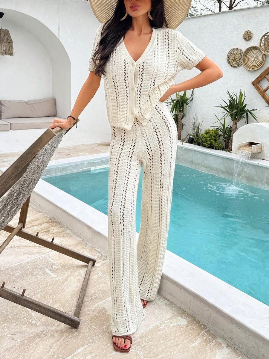 Summer Crochet Set with Sweater & Skirt