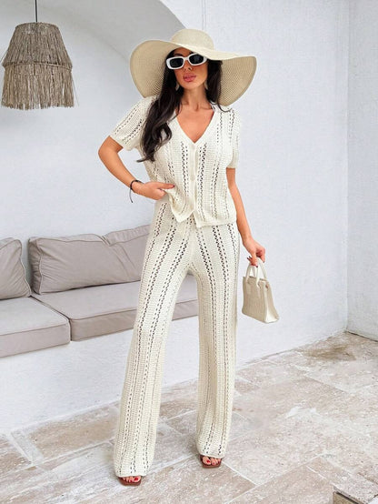 Summer Crochet Set with Sweater & Skirt