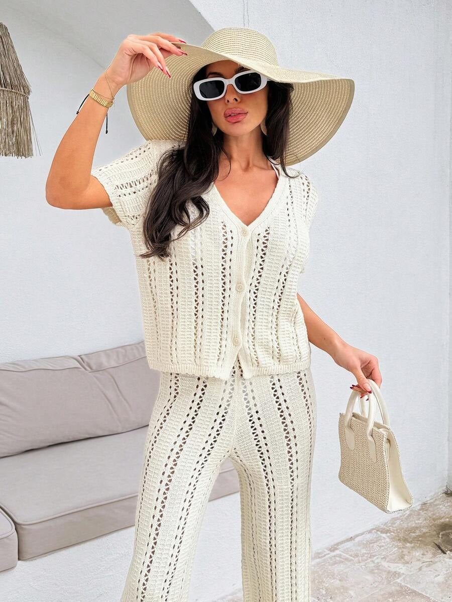 Summer Crochet Set with Sweater & Skirt