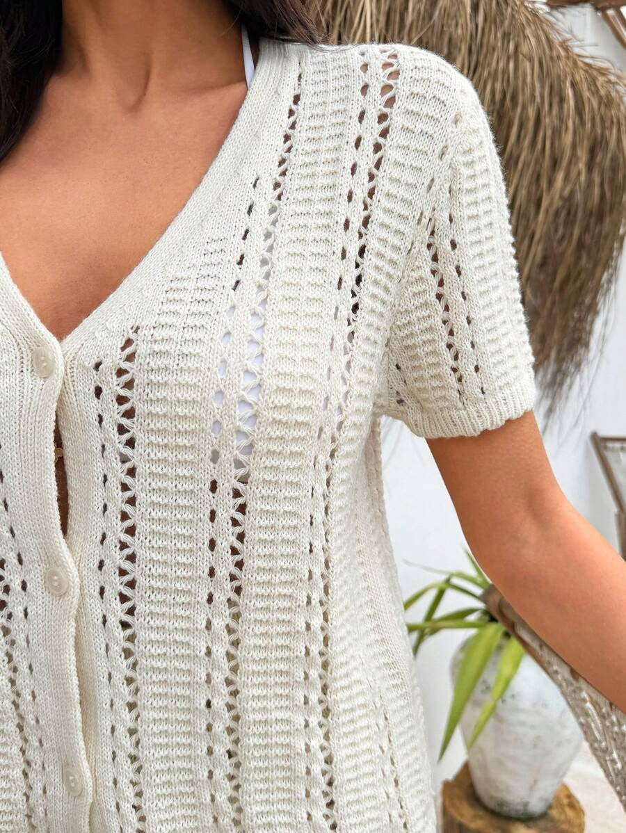 Summer Crochet Set with Sweater & Skirt