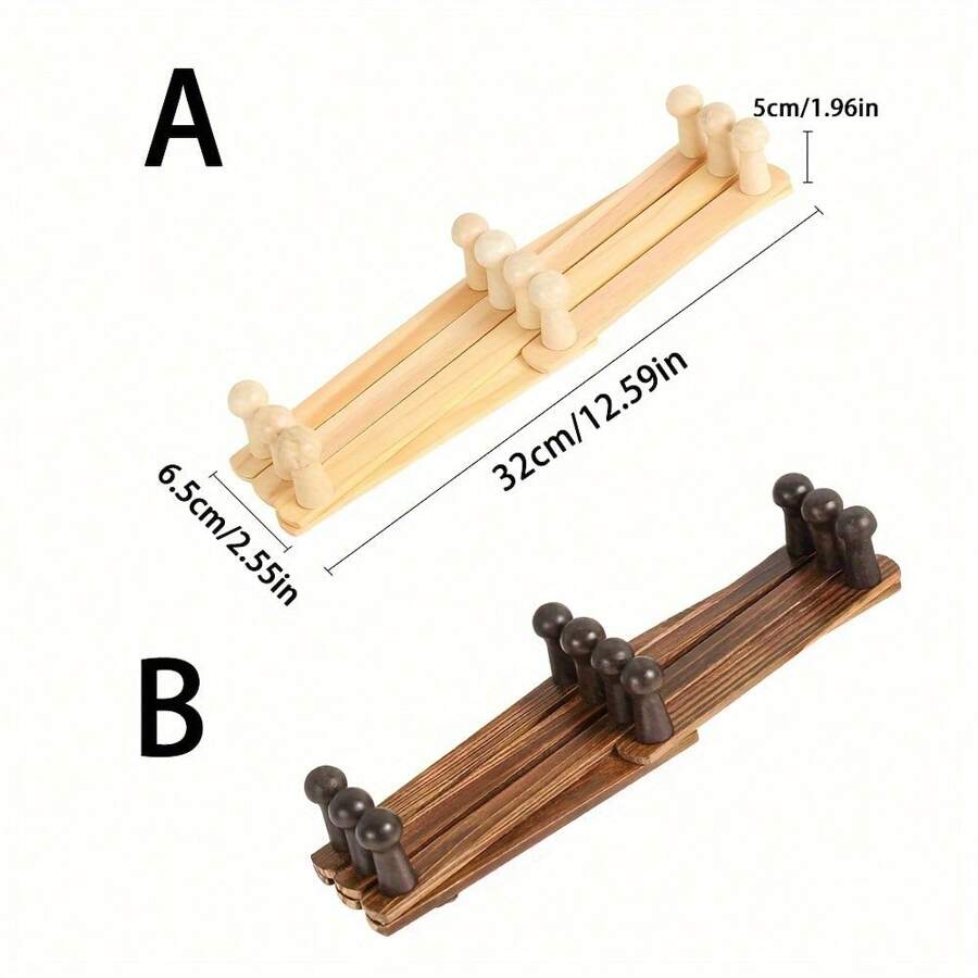 Expandable Bamboo Wall Hook with 10 Hooks
