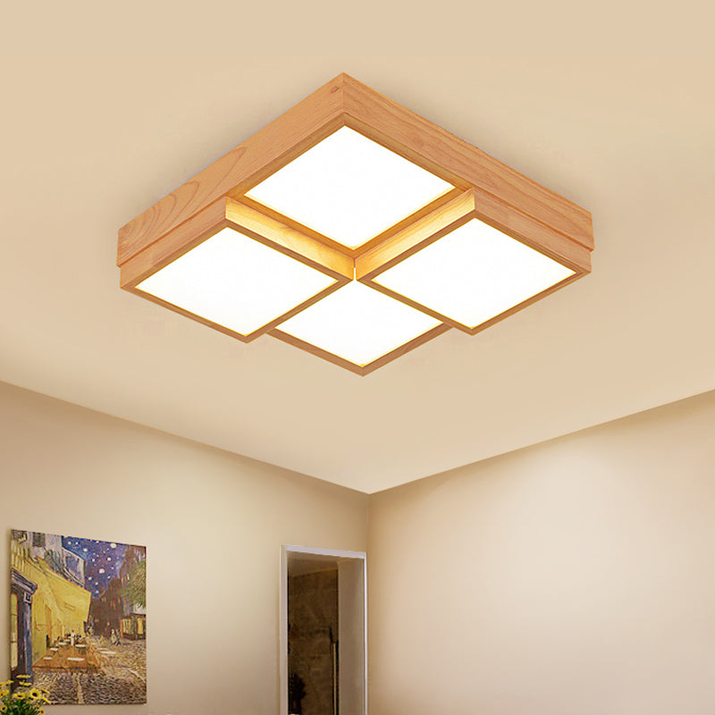 NatureLuxe Wooden Ceiling Lamp - Atmospheric and Modern
