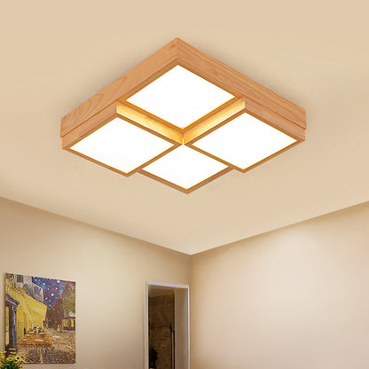 NatureLuxe Wooden Ceiling Lamp - Atmospheric and Modern