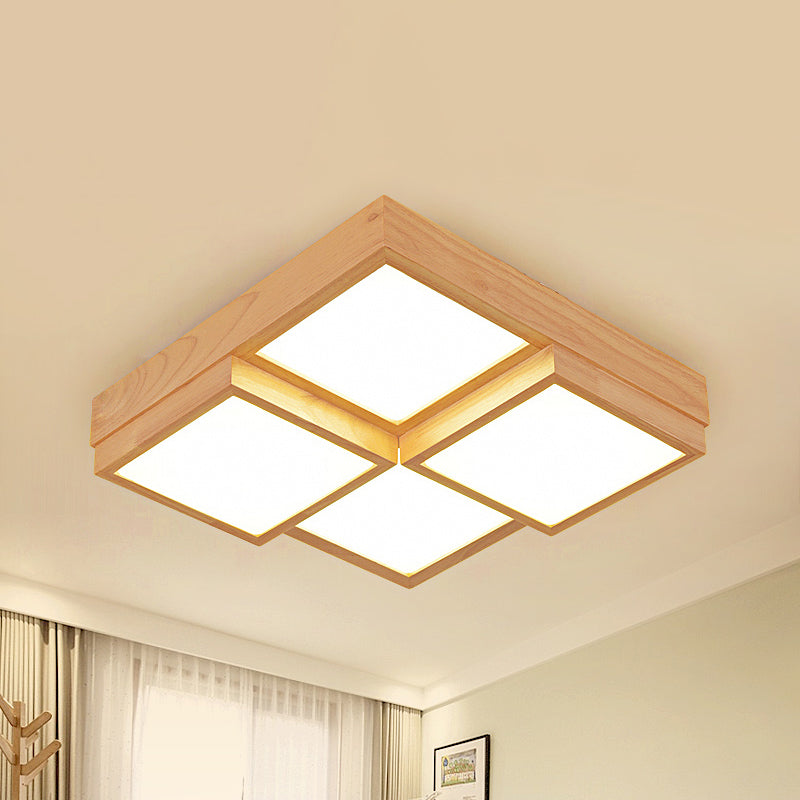 NatureLuxe Wooden Ceiling Lamp - Atmospheric and Modern