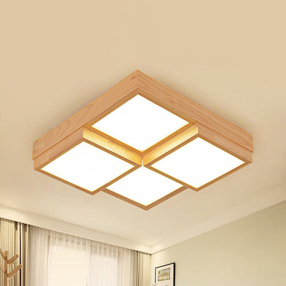 NatureLuxe Wooden Ceiling Lamp - Atmospheric and Modern