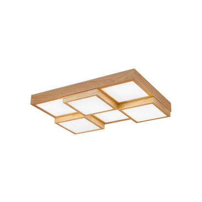 NatureLuxe Wooden Ceiling Lamp - Atmospheric and Modern