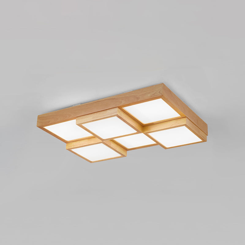NatureLuxe Wooden Ceiling Lamp - Atmospheric and Modern