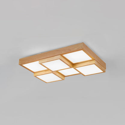 NatureLuxe Wooden Ceiling Lamp - Atmospheric and Modern