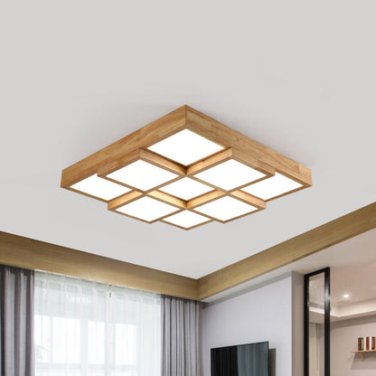 NatureLuxe Wooden Ceiling Lamp - Atmospheric and Modern
