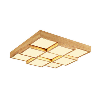 NatureLuxe Wooden Ceiling Lamp - Atmospheric and Modern
