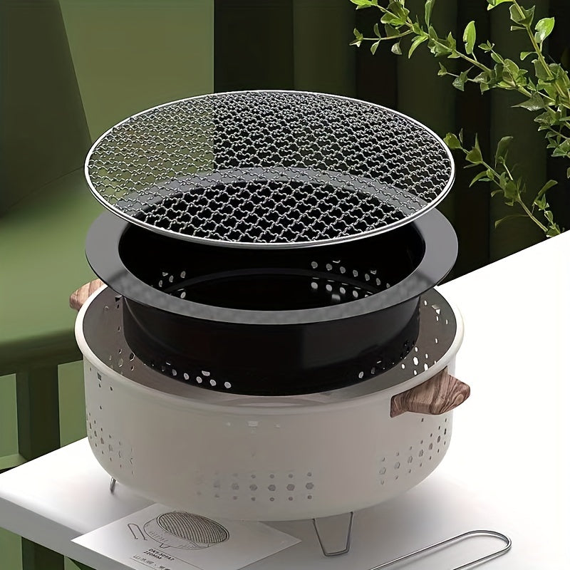 Foldable Stainless Steel Charcoal Barbecue for Outdoors