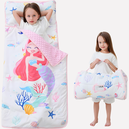 Toddler Nap Mat with Pillow and Blanket