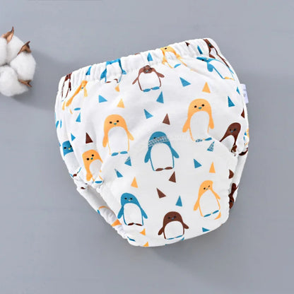 Reusable Baby Nappy Pants with Waterproof 6-Layer Crotch