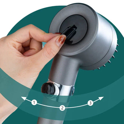 Powerful Water-Saving Shower Head with Filter and 3 Settings