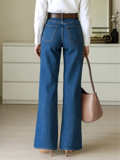 Wide leg jeans dark wash
