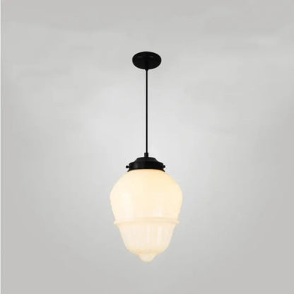 Vintage Geometric Pendant Light in Matt Glass with LED