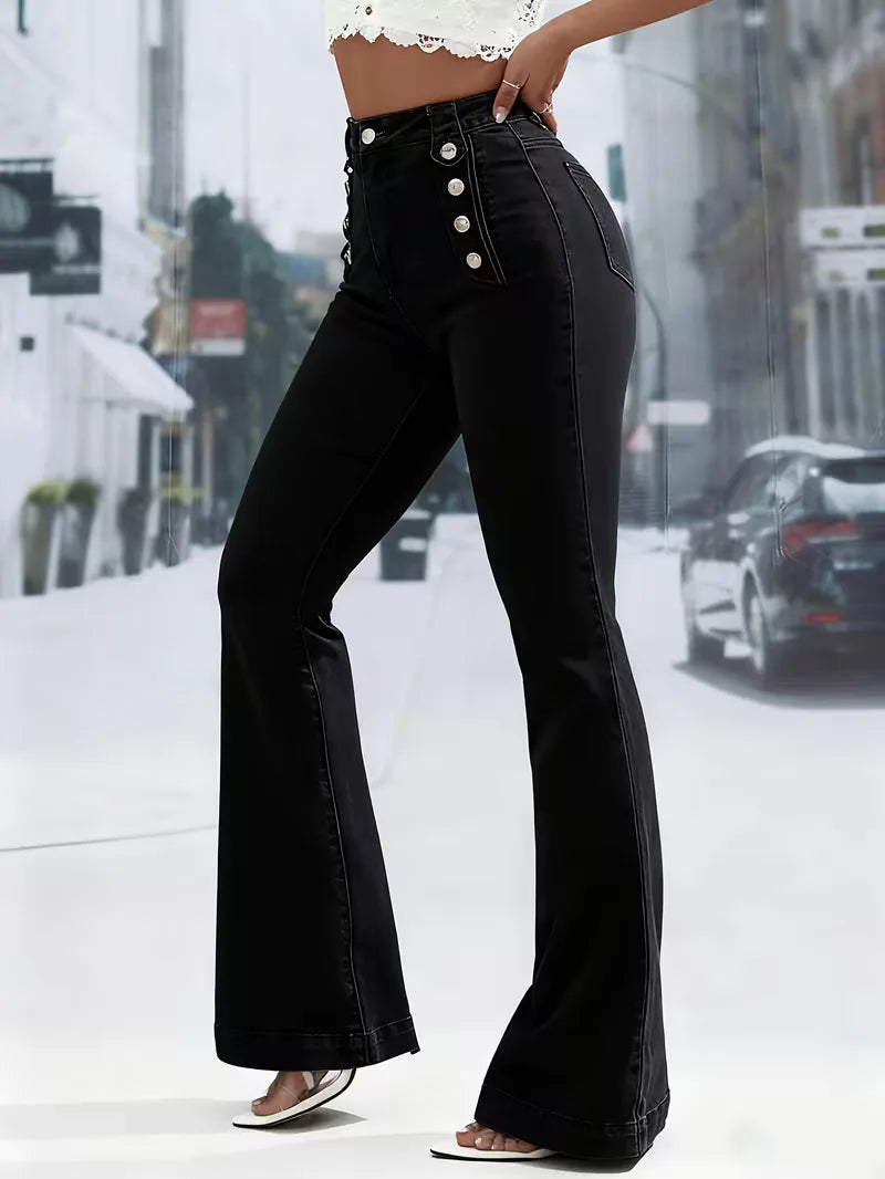 Flared jeans with high waist