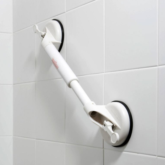 Verstellbarer Haltegriff mit Saugnäpfen für Bad und Toilette