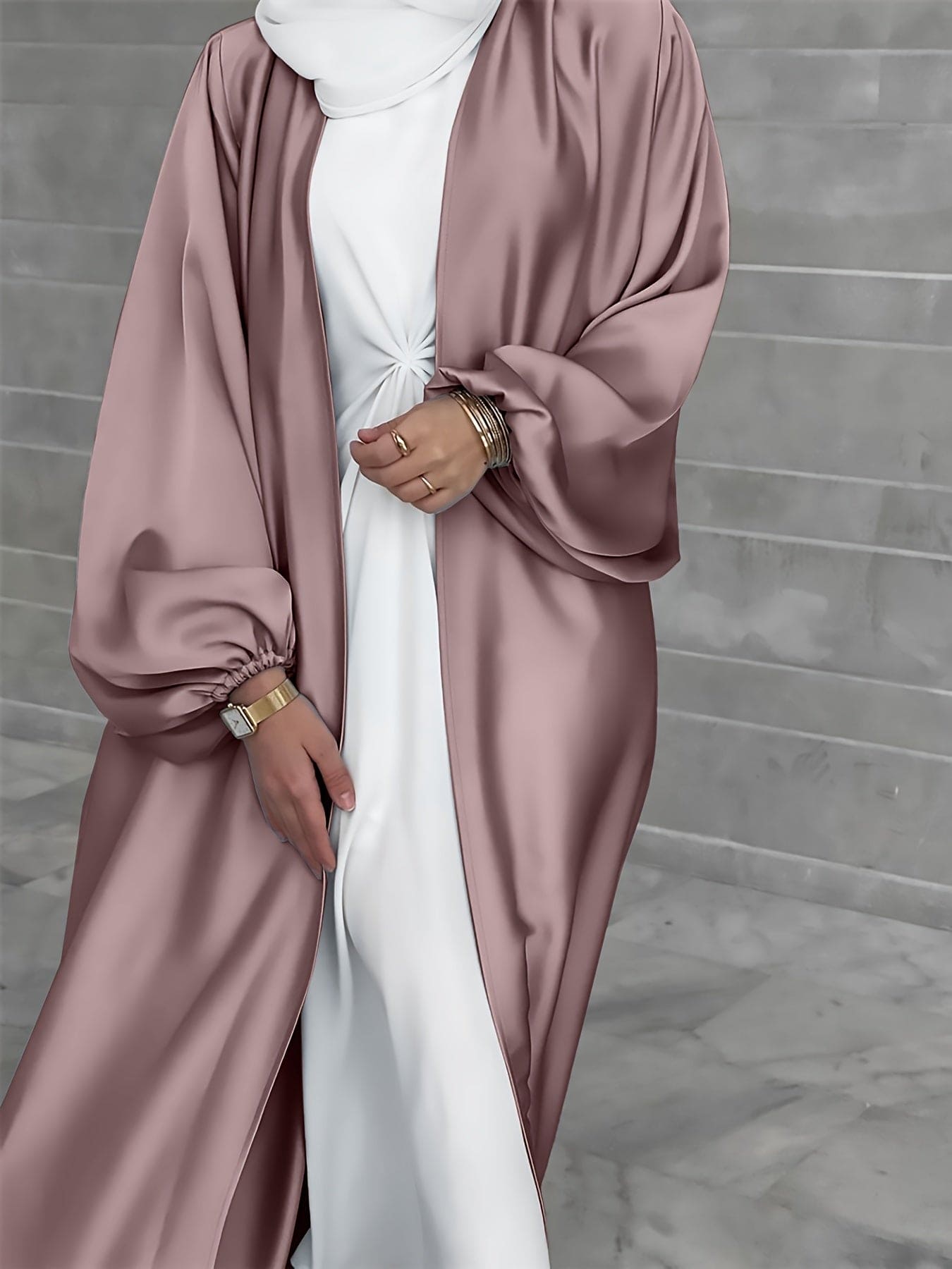 Elegantes Abaya-Kleid mit Gürtel – Eva
