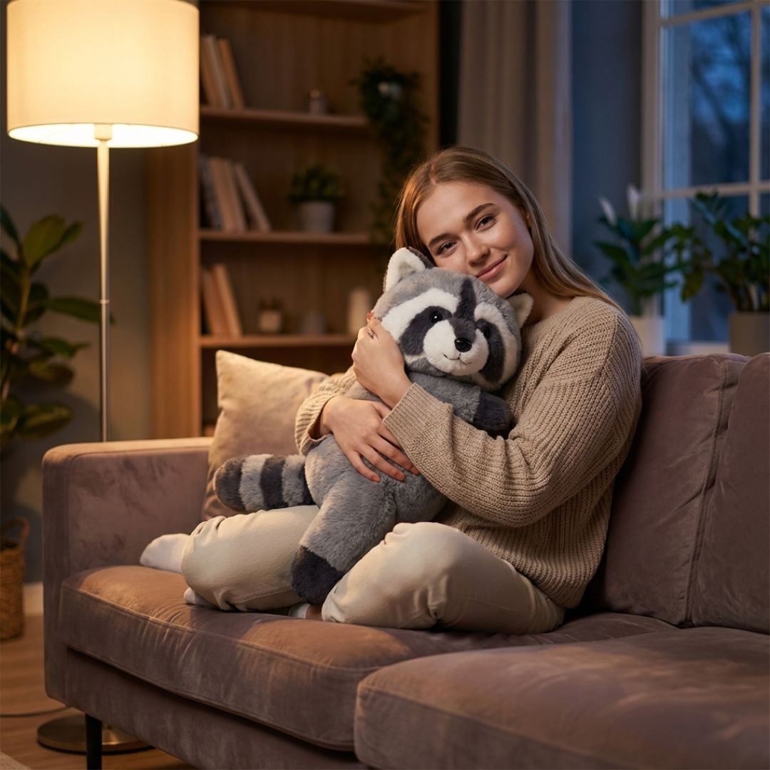Zachte knuffel in de vorm van een dier, langwerpig voor comfort en ontspanning