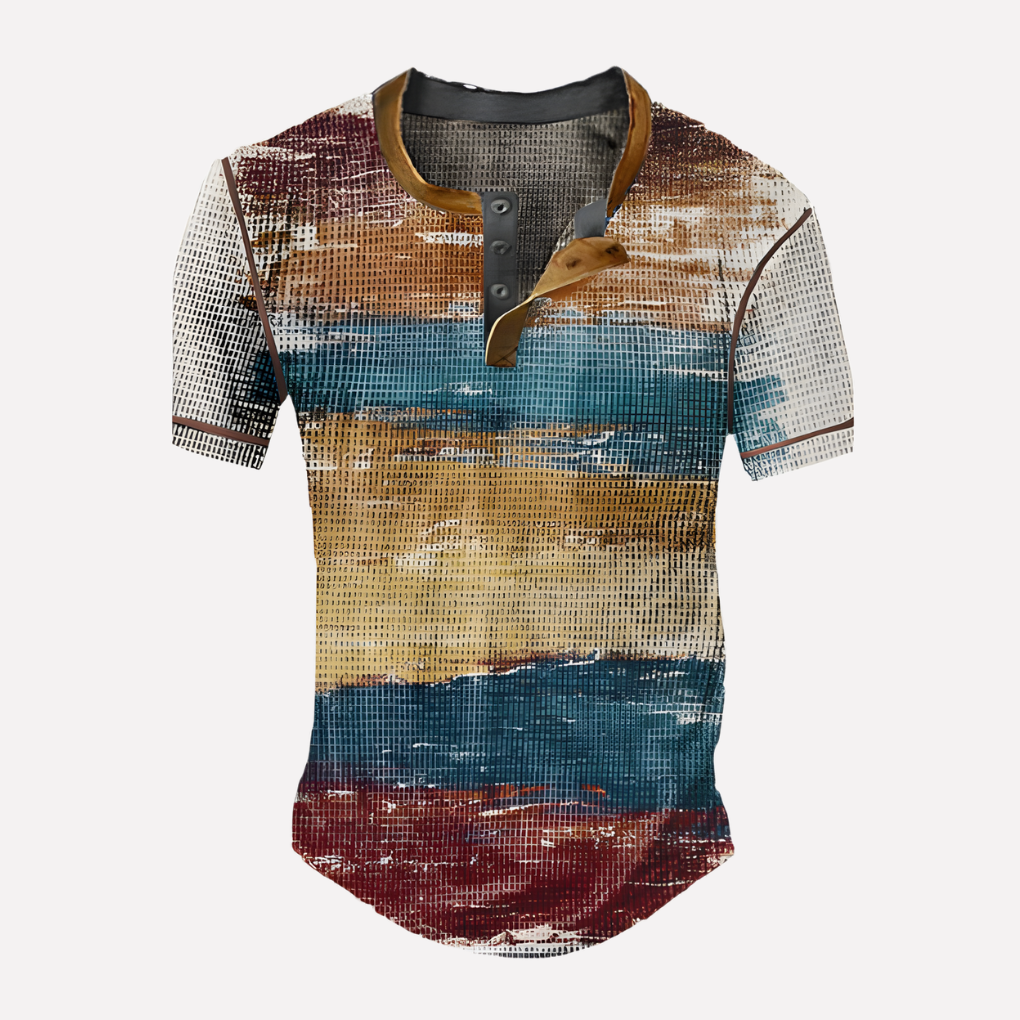 Men's Waffle Knit Casual T-shirt