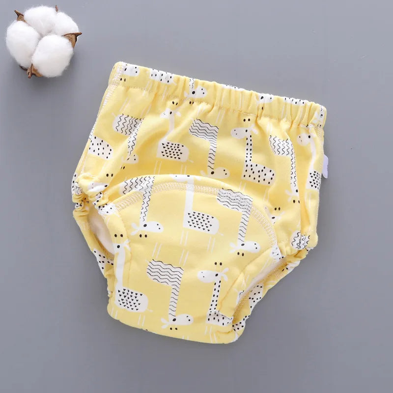 Reusable Baby Nappy Pants with Waterproof 6-Layer Crotch