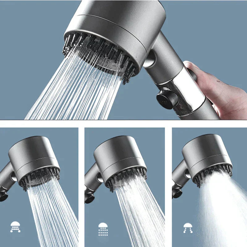 Powerful Water-Saving Shower Head with Filter and 3 Settings