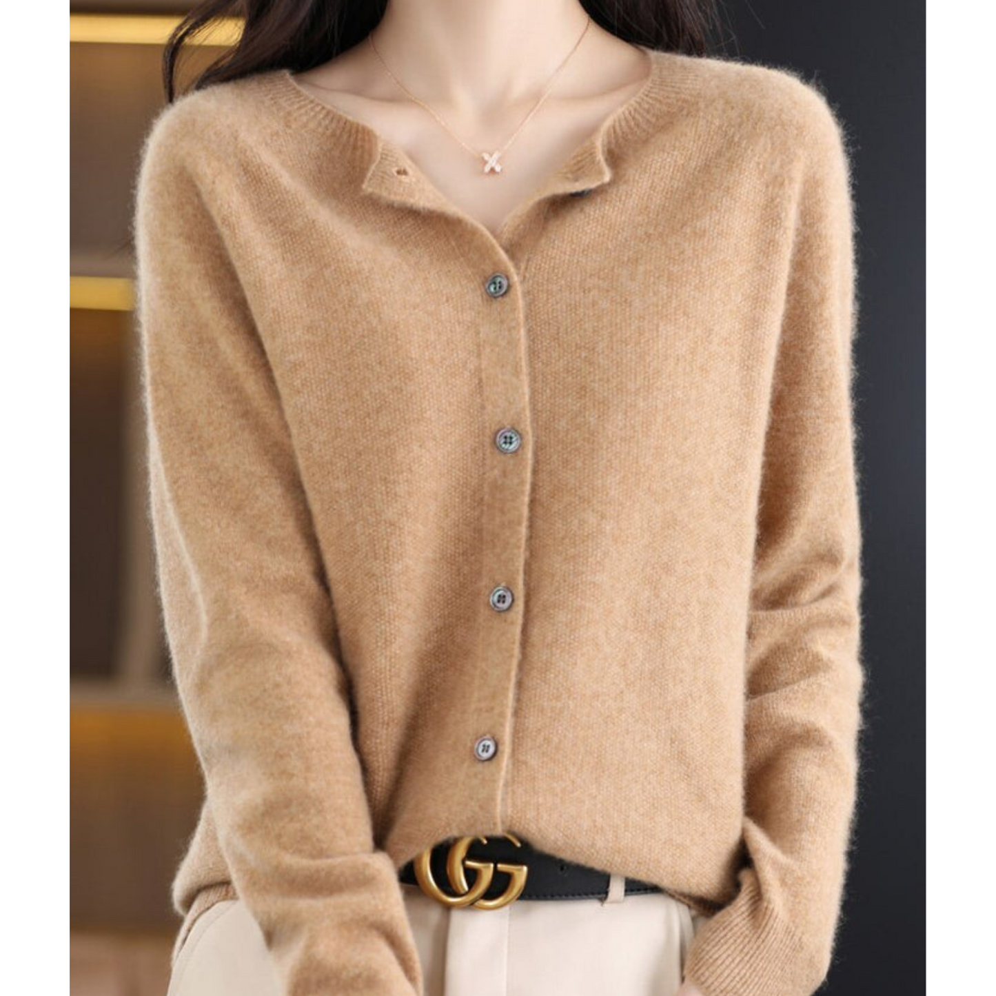 Merino Wool Cashmere Jumper - Marbel