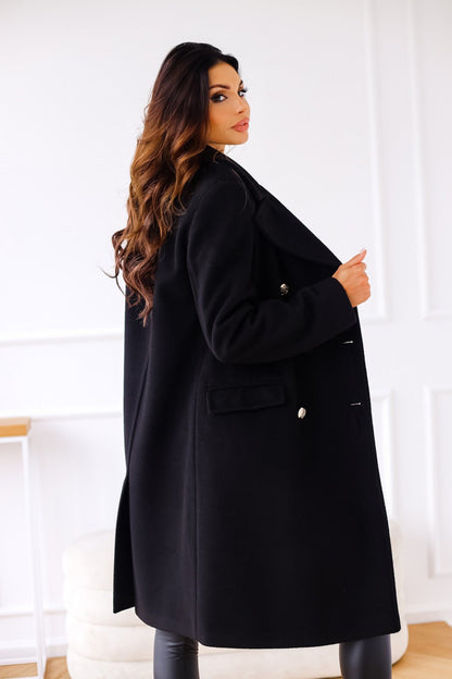 Ladies' Midi Winter Coat with Buttons