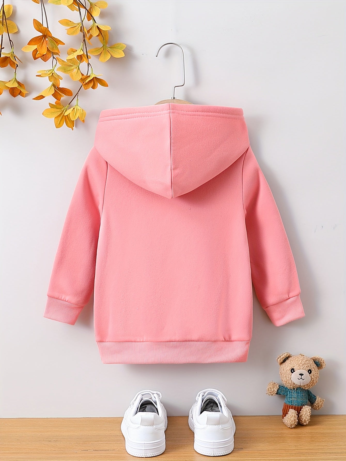 Toddler Girls' Hoodie with Cartoon Animal Print - Ana