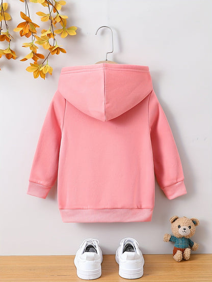 Toddler Girls' Hoodie with Cartoon Animal Print - Ana