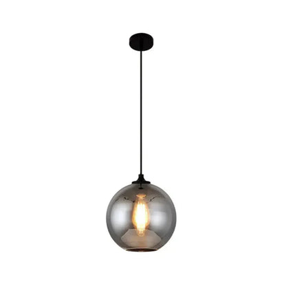 Nordic Loft Pendant Lamp - Stylish Grey Glass Shade