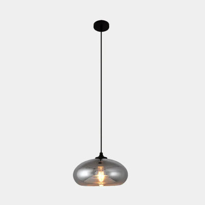 Nordic Loft Pendant Lamp - Stylish Grey Glass Shade