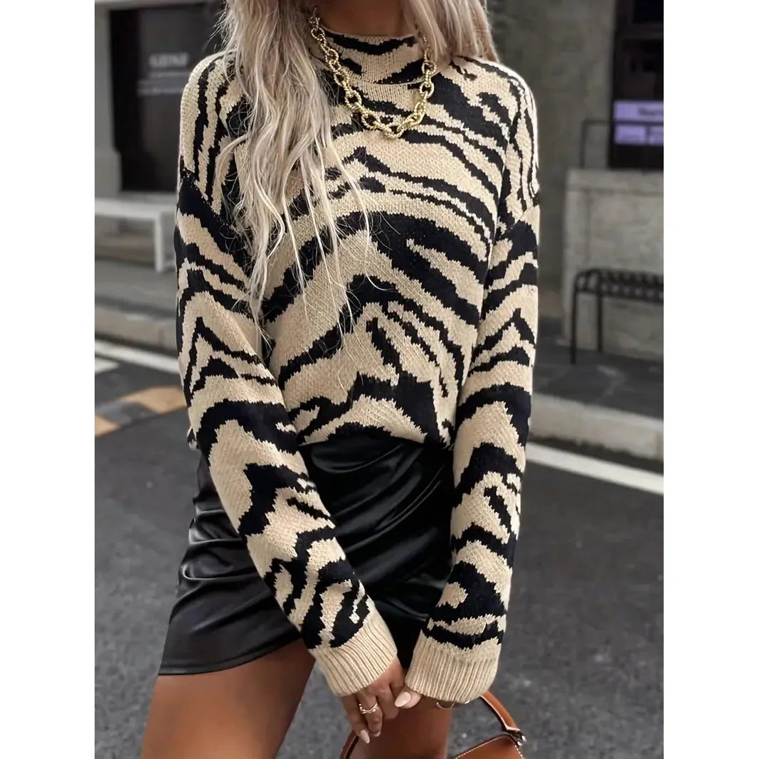 Zebra Print Sweater - Bianca