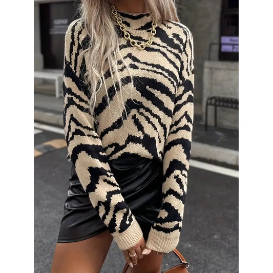 Suéter con estampado de cebra - Bianca