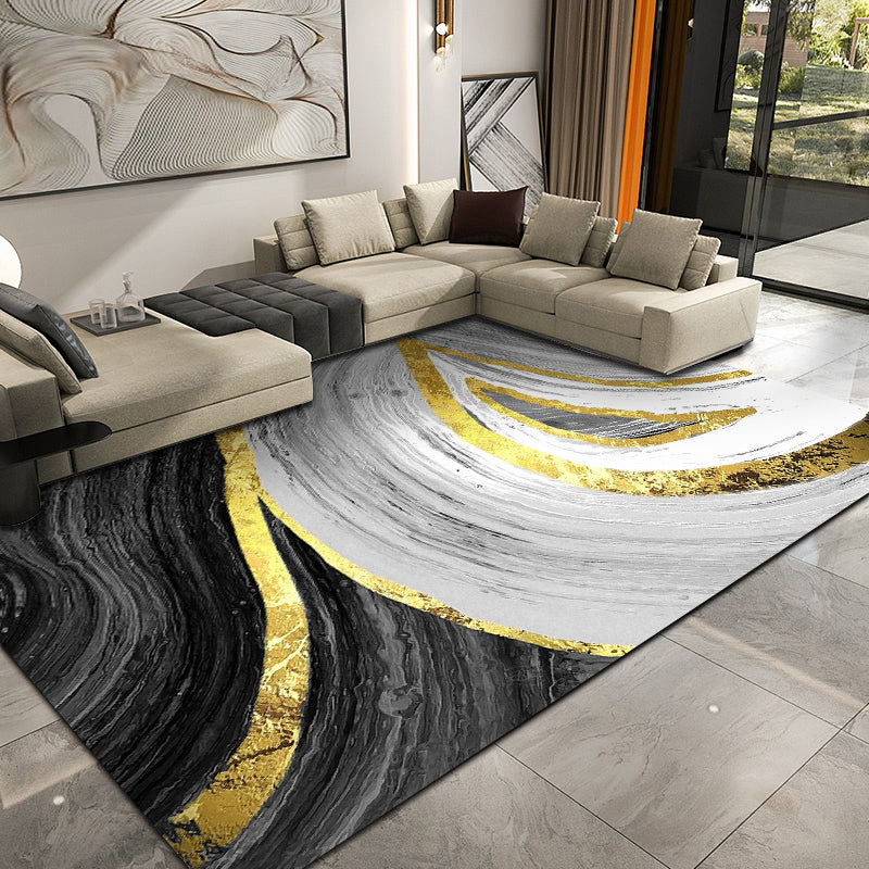 Rug - Black and Green - Pet-Friendly and Washable