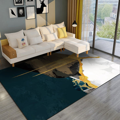 Rug - Black and Green - Pet-Friendly and Washable